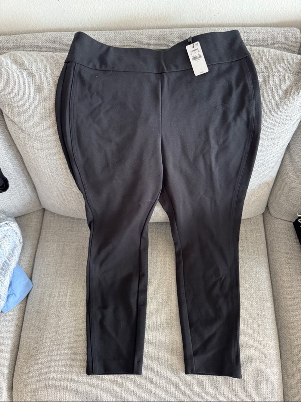 Express Black Pull-On Ponte Ankle Pants